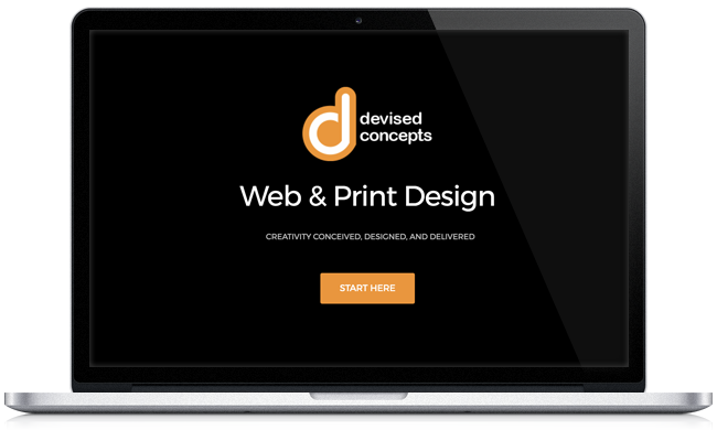 website displayed on a laptop